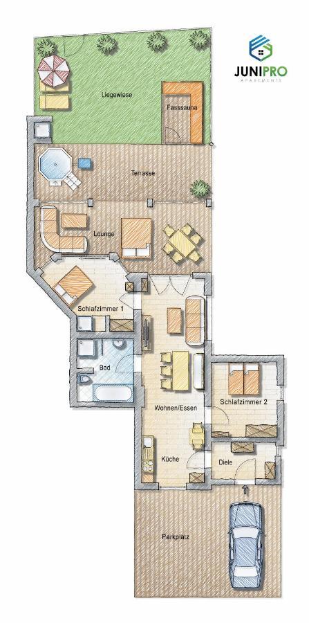 Junipro Luxury Apartments Bosen-Eckelhausen Экстерьер фото
